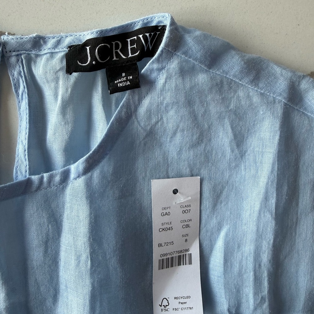 J. Crew Sky Blue Sleeveless Blouse